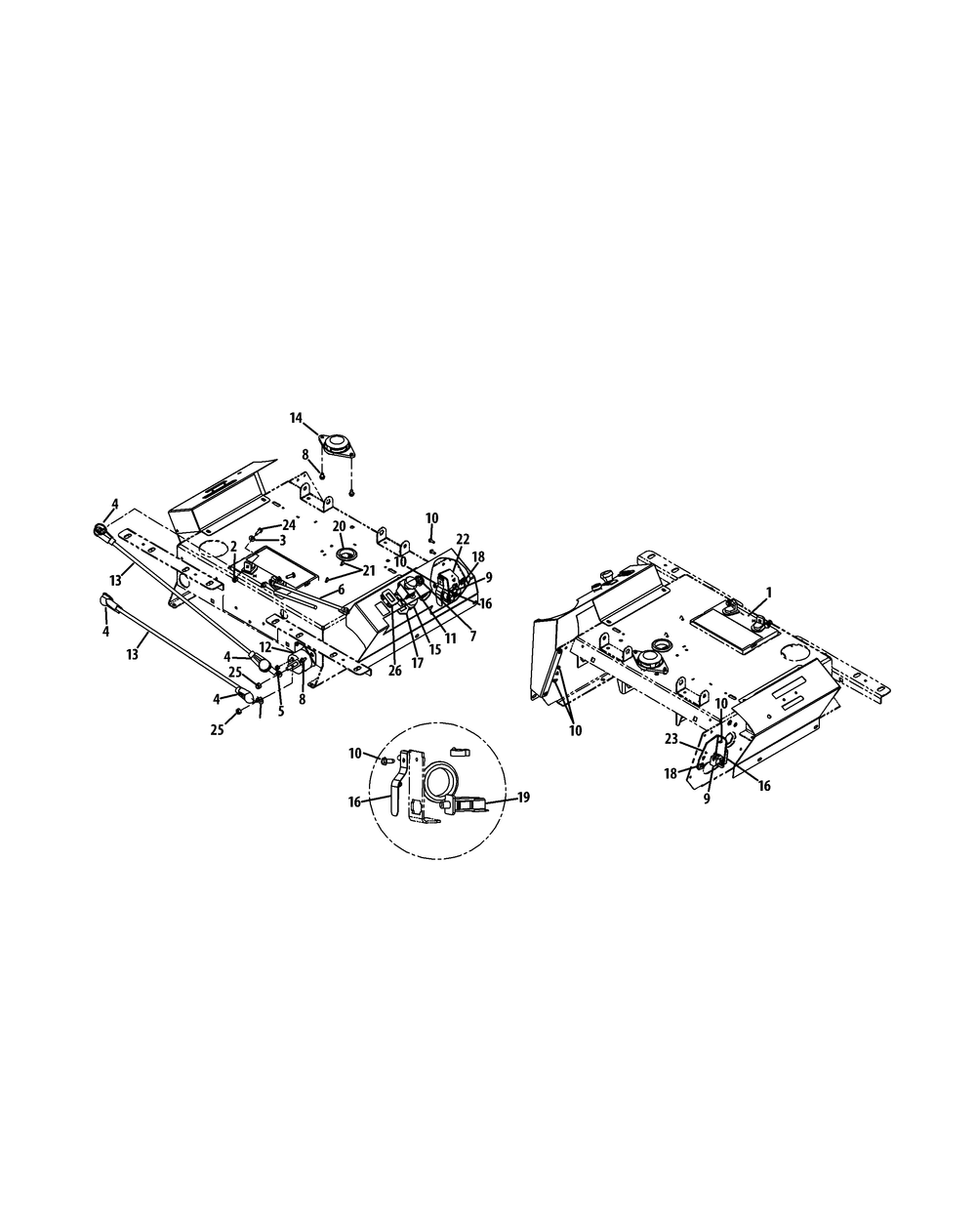 Electrical Diagram and Parts List for Z-FORCE48 (17BF3AGV-17BF3AGV010)(2011) Cub Cadet Lawn Tractor